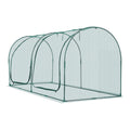 Crop Cage, 2.48 x 1.2 x 1.2 m Plant Protection Tent with Zippered Door, Wind-Resistant Tall Crop Cage, Easy to Install, Outdoor Raised Bed Cover with Frame, Plant Netting for Garden Patio Lawn