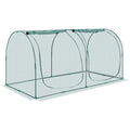Crop Cage, 2.48 x 1.2 x 1.2 m Plant Protection Tent with Zippered Door, Wind-Resistant Tall Crop Cage, Easy to Install, Outdoor Raised Bed Cover with Frame, Plant Netting for Garden Patio Lawn