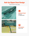 Crop Cage 2.48x1.2x1.2m Plant Protection Tent Zippered Door Frame