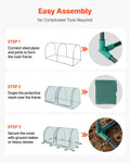 Crop Cage 2.48x1.2x1.2m Plant Protection Tent Zippered Door Frame
