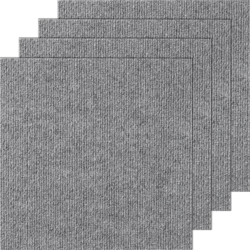 Carpet Tiles Peel Stick 12 Pack Light Grey Self Adhesive DIY Floor