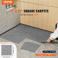 Carpet Tiles Peel Stick 12 Pack Light Grey Self Adhesive DIY Floor