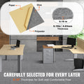 Carpet Tiles Peel Stick 12 Pack Light Grey Self Adhesive DIY Floor