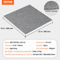 Carpet Tiles Peel Stick 12 Pack Light Grey Self Adhesive DIY Floor