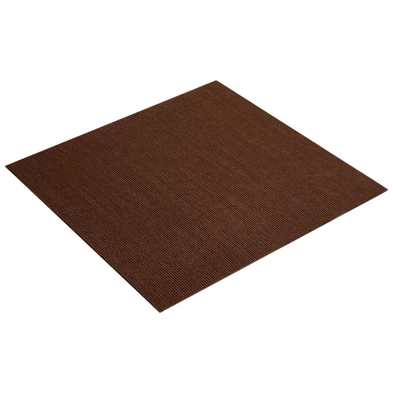 Carpet Tiles 610x610mm 20pc Self Adhesive Dark Brown Peel Stick