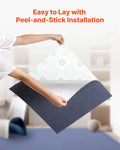 Carpet Tiles 610x610mm 15 Pack Self Adhesive Grey Peel Stick