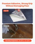 Carpet Tiles 610x610mm 15 Pack Self Adhesive Grey Peel Stick