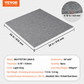 Carpet Tiles Self Adhesive 30x30cm Light Gray 9 Pack DIY