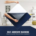 Carpet Tiles Peel Stick 15 Pack Dark Blue Self Adhesive Square