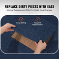 Carpet Tiles Peel Stick 15 Pack Dark Blue Self Adhesive Square