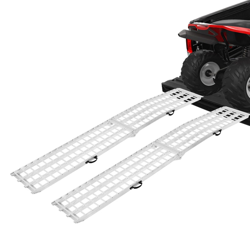 Aluminum Ramps 2000lbs 2pcs ATV UTV Motorcycle Loading Ramp