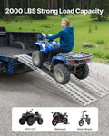 Aluminum Ramps 2000lbs 2pcs ATV UTV Motorcycle Loading Ramp