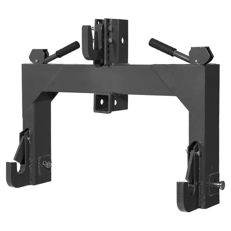 3-Point Quick Hitch 3000 Lbs 2in Receiver Cat 1 & 2 Black