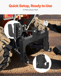 3-Point Quick Hitch 3000 Lbs 2in Receiver Cat 1 & 2 Black