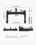 3-Point Quick Hitch 3000 Lbs 2in Receiver Cat 1 & 2 Black