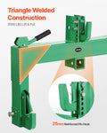 3-Point Quick Hitch with 2 in Receiver, 3000 Lbs Lift Capacity, 3-Pt Hitch with 5 Level Adjustable Bolt, Adaptation to Category 1 & 2 Tractor, Heavy Duty 3 Point Attachments, Green