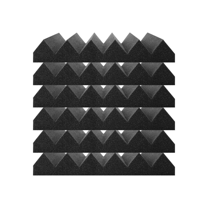 Acoustic Foam Panels 24 Pack 12x12x2 Adhesive Wall Ceiling