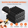 Acoustic Foam Panels 24 Pack 12x12x2 Adhesive Wall Ceiling