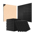 Acoustic Foam Panels 48 Pack 12 x 12 x 2 in Adhesive for Wall Ceiling