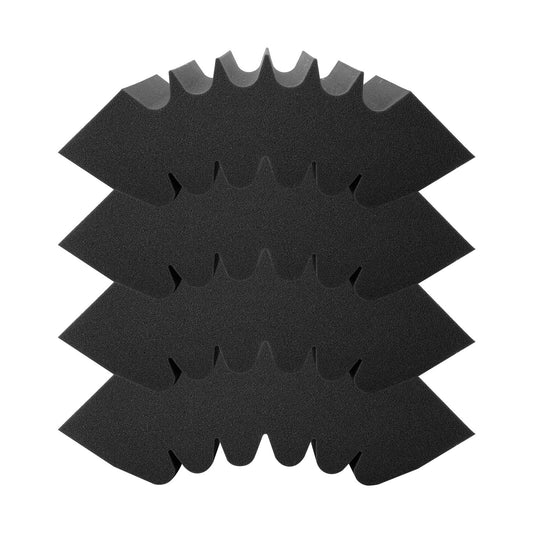 Acoustic Foam Panels 4 Pack 16.5x6.3x12in Wall Ceiling
