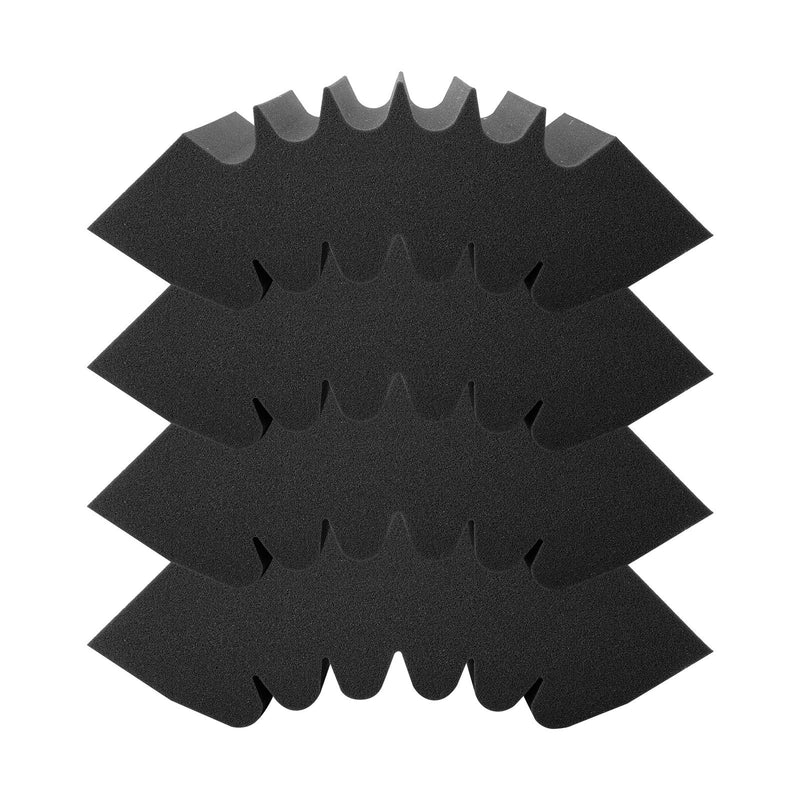 Acoustic Foam Panels 4 Pack 16.5x6.3x12in Wall Ceiling