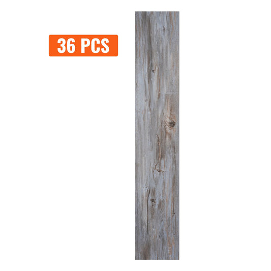 Self Adhesive Vinyl Floor Tiles 36 x 6 inch, 36 Tiles 0.62mm Thick Peel & Stick, Vintage Wood Grain DIY Flooring for Kitchen, Dining Room, Bedrooms & Bathrooms, Easy for Home Decor