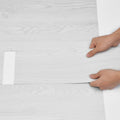 Self Adhesive Vinyl Floor Tiles 36 x 6 inch, 36 Tiles 2.5mm Thick Peel & Stick, Light Gray Wood Grain DIY Flooring for Kitchen, Dining Room, Bedrooms & Bathrooms, Easy for Home Decor
