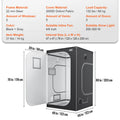 Grow Tent 48x48x80cm Indoor Hydroponic Window Door Tray