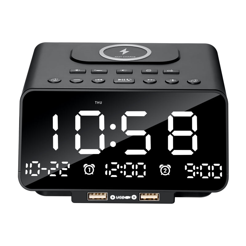 Dolphy Bluetooth LED Alarm Clock Radio Digital Display