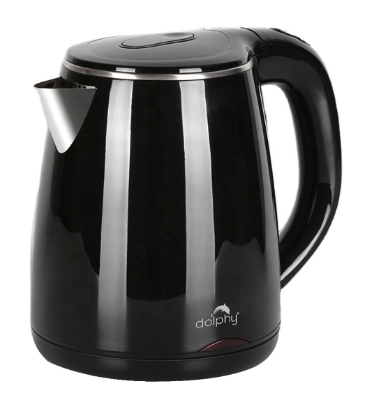 Dolphy 1.2L Black 1800W Electric Kettle Hot Water