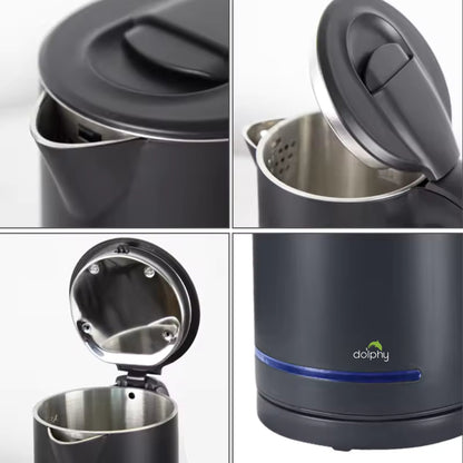 0.8L Electric Kettle Matt Black With Light Design