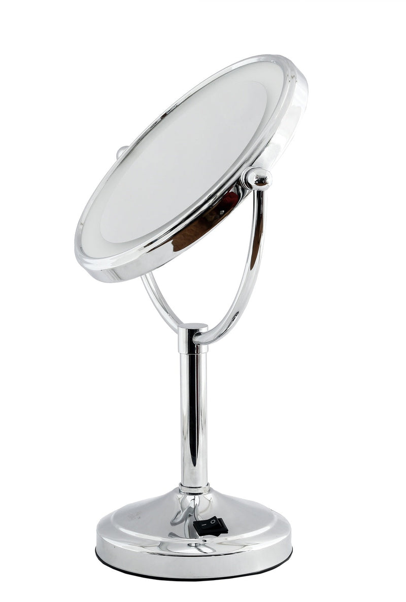 Dolphy LED Magnifying Mirror 6 Piece Chrome Tabletop Makeup