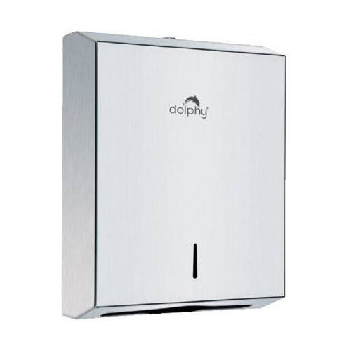 Dolphy Stainless Steel Slimline Paper Towel Dispenser Wall