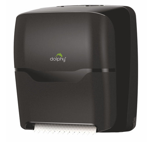 Dolphy Touchless Paper Towel Dispenser Black Automatic Wall Mount