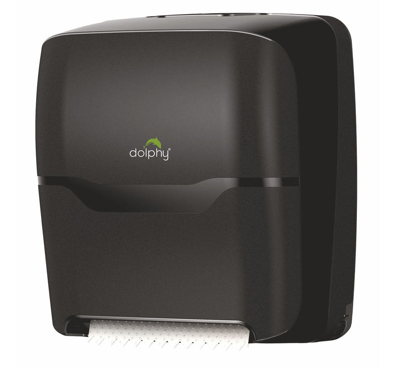 Dolphy Touchless Paper Towel Dispenser Black Automatic Wall Mount