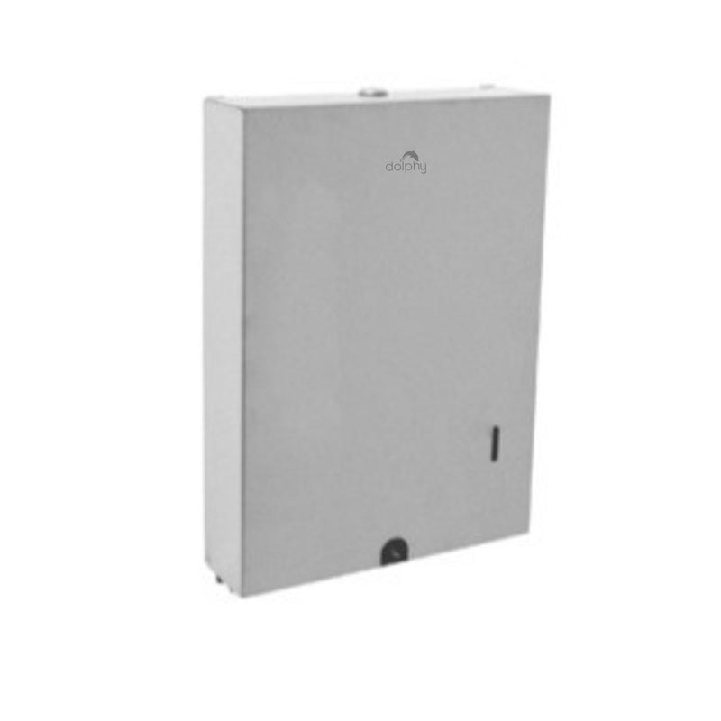 Dolphy Paper Towel Dispenser Silver 300mm Wall Mount Stainless Steel Bathroom