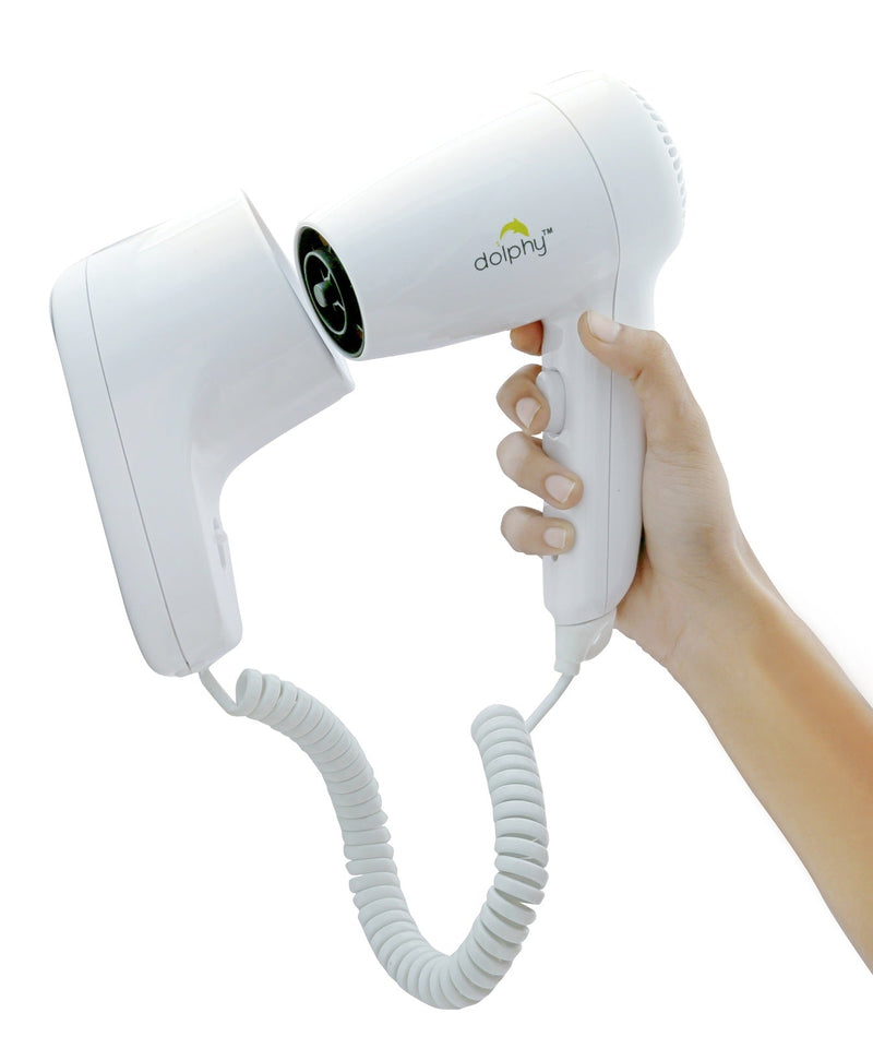 Dolphy Wall Mount Hair Dryer 1200W White