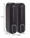 Dolphy Dual Soap Shampoo Dispenser 300ml Black