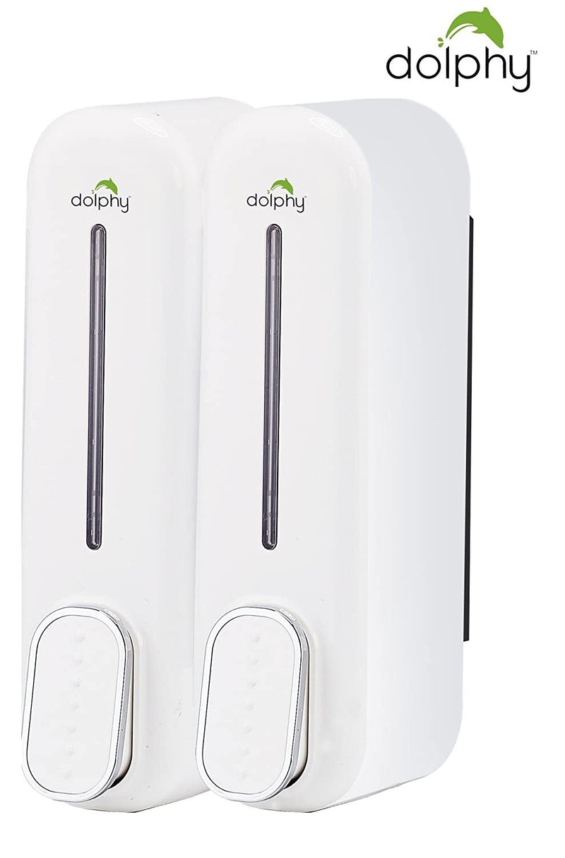 Dolphy Dual Soap Shampoo Dispenser 300ml White