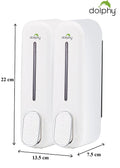 Dolphy Dual Soap Shampoo Dispenser 300ml White