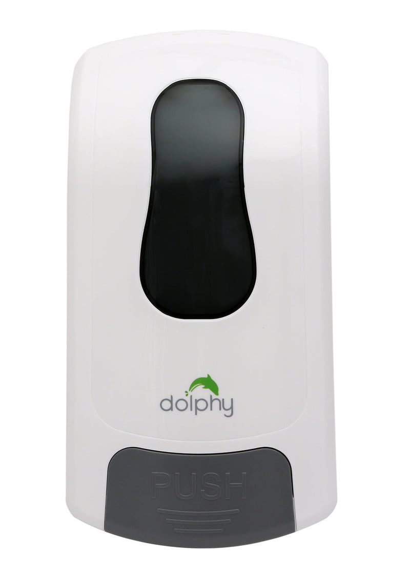 Dolphy Manual Soap Sanitiser Dispenser 1L White Spray