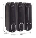 Dolphy Manual Soap Dispenser 300ml Pack 3 Black