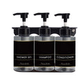 Dolphy Liquid Soap Dispenser 300ml x3 Transparent Pump Bottles