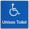 Dolphy Disabled Toilet Braille Sign Blue White Unisex