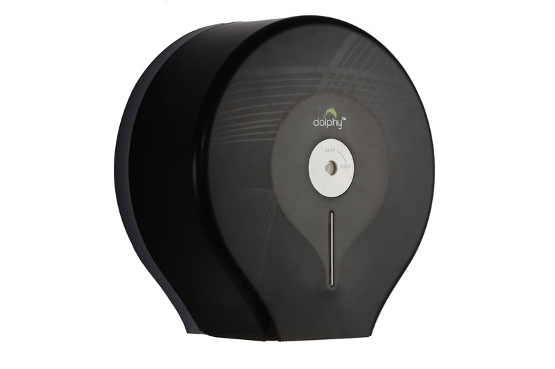 Dolphy Jumbo Toilet Roll Dispenser Black Wall Mount