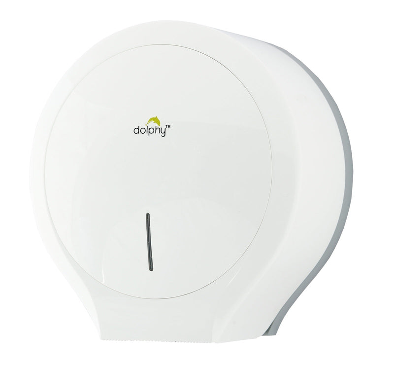 Dolphy Classic Jumbo Toilet Paper Roll Dispenser White