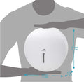 Dolphy PLAZA Jumbo Toilet Roll Dispenser White