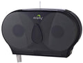 Dolphy Twin Jumbo Toilet Roll Dispenser Black Wall Mount