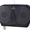 Dolphy Twin Jumbo Toilet Roll Dispenser Black Wall Mount