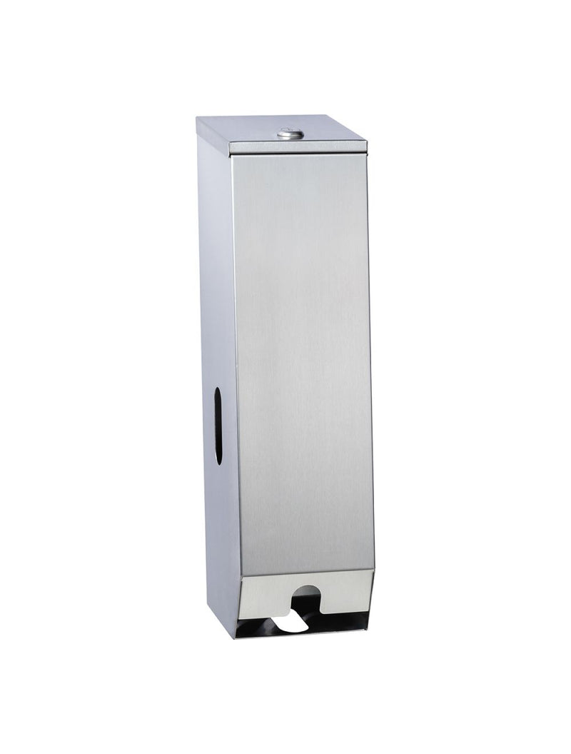 Dolphy Double Toilet Roll Dispenser Silver Stainless Steel Wall Mount